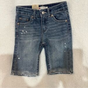 Levi's Kids Blue Denim Bermuda Shorts